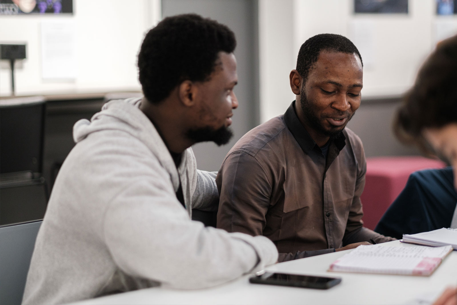 Students chatting