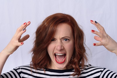 woman looking angry